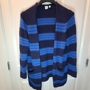 Gap Blue Striped Cardigan (Size M)